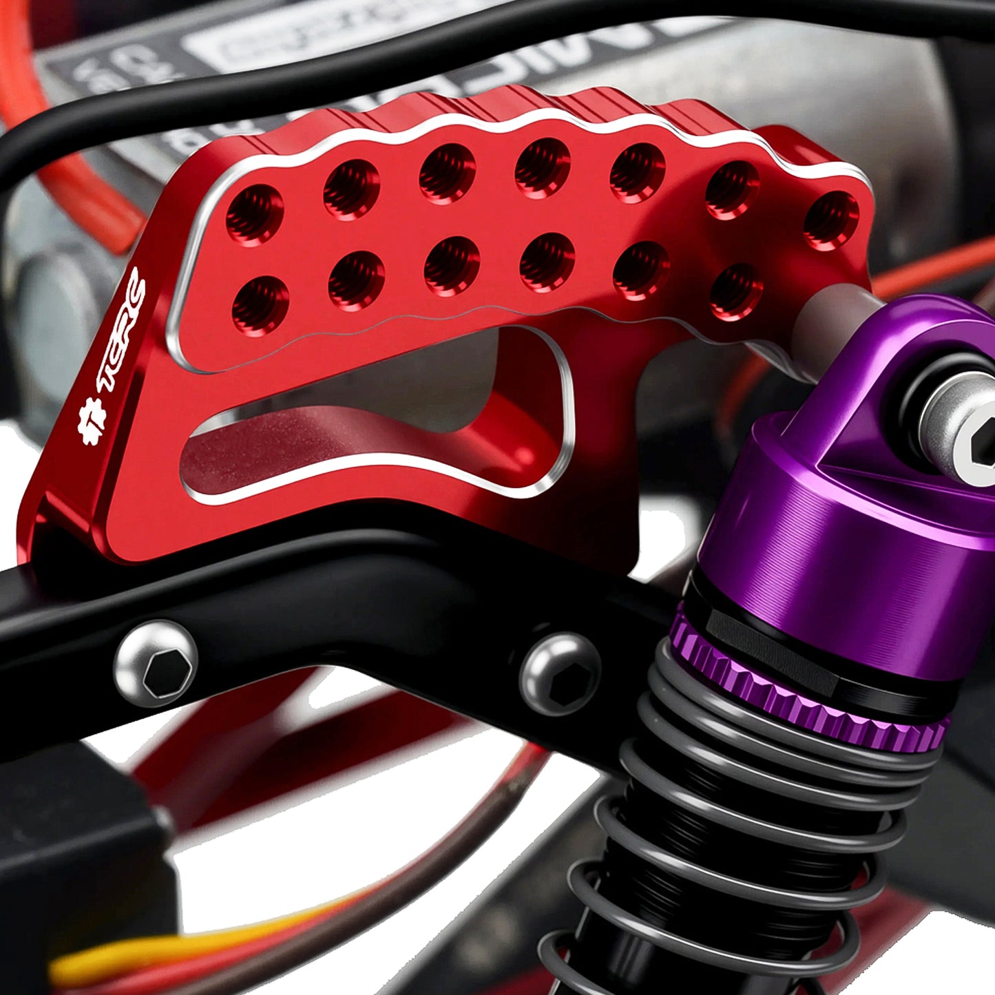 TCRC 4PCS Aluminum Adjustable Shock Mount Front Rear Suspension Bracket Shock Absorber Holder for HPI Venture18