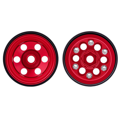 TCRC Deep Dish Aluminum 0.7” Beadlock Wheels Hubs for 1/30 Axial SCX30 1/32 Redcat Ascent-32