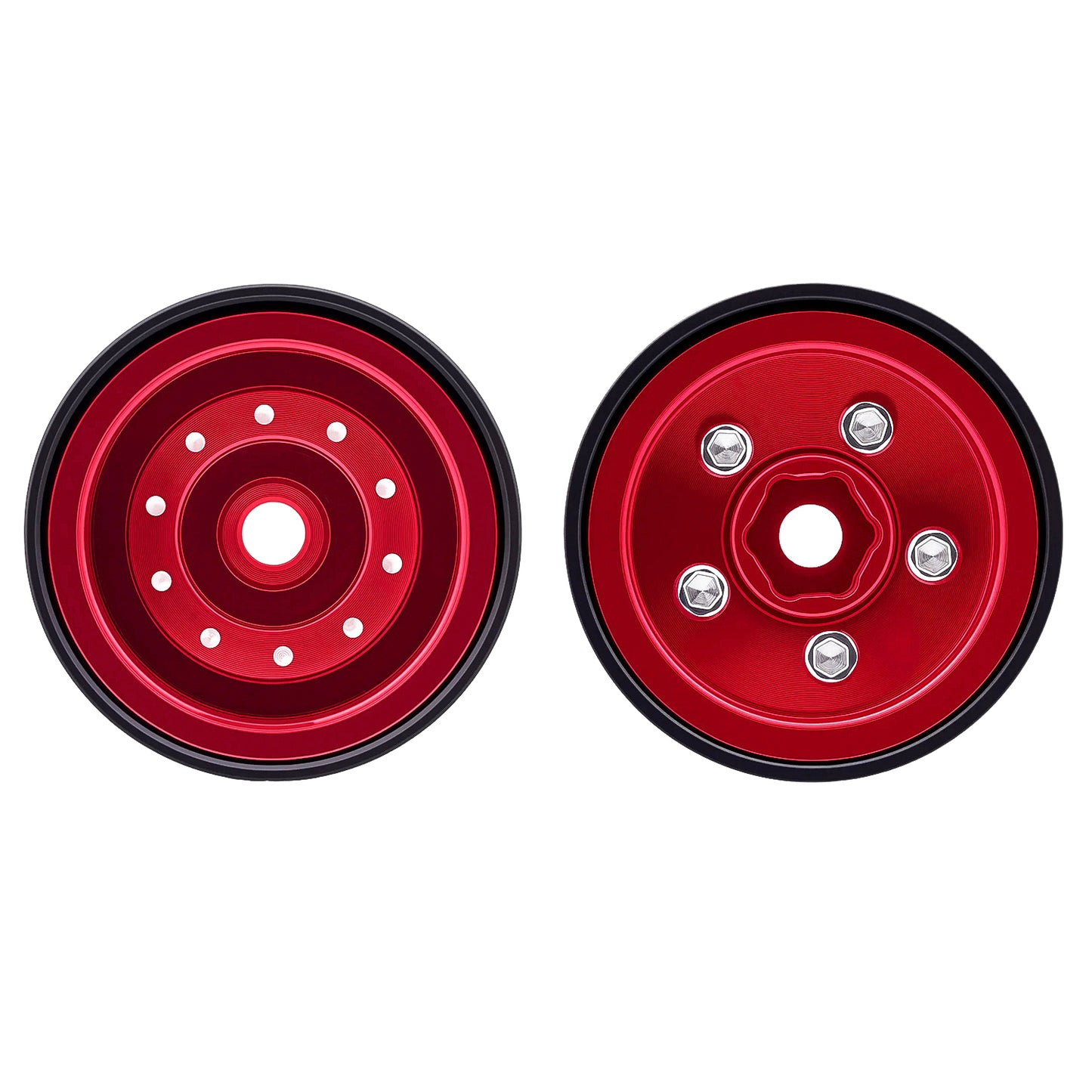 TCRC Deep Dish Aluminum 0.7inch Beadlock Wheels Hubs for 1/30 Axial SCX30 1/32 Redcat Ascent-32