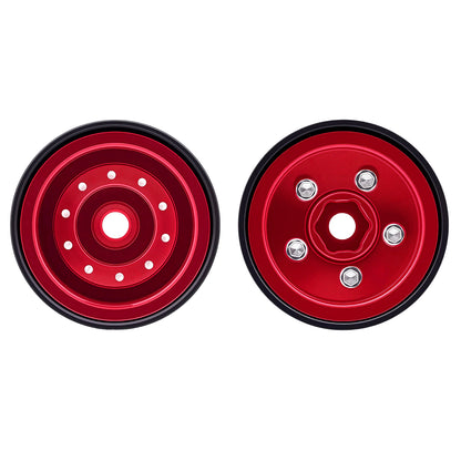 TCRC Deep Dish Aluminum 0.7inch Beadlock Wheels Hubs for 1/30 Axial SCX30 1/32 Redcat Ascent-32
