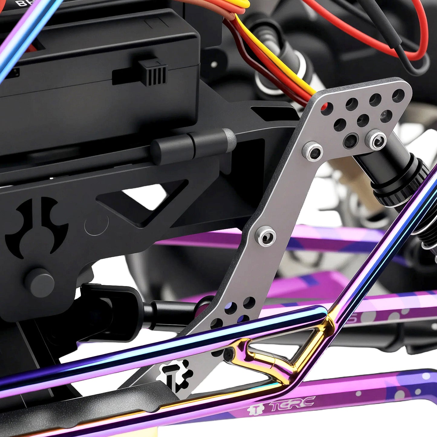 TCRC GR5 Titanium Chassis Kit Frame Rail with Multiple shock mounting locations for 1/24 AX24 XC-1