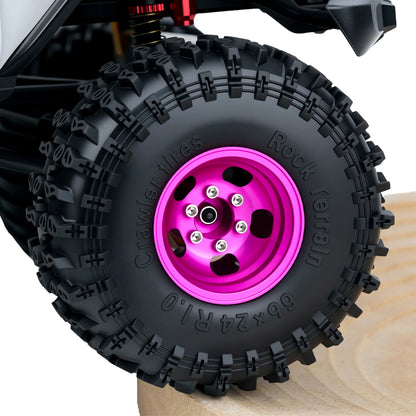 TCRC 4PCS Aluminum Deep Dish 1.0 Inch Beadlock Wheels Hubs