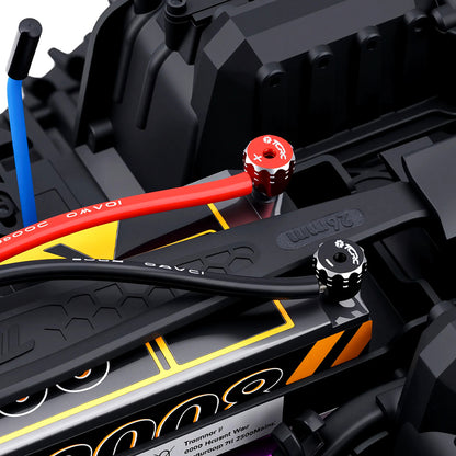 TCRC 2PCS Aluminum Heatsink 5mm Bullet Plug Connectors for Li-Po and Li-HV Hardcase Power (Red + Black)