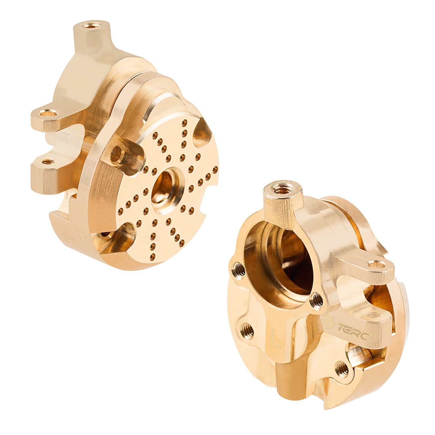 TCRC Brass Front Steering Knuckles Outer Portal Cover+Inner Portal Cover Housing 33g/Pair Weights for Redcat Ascent-18