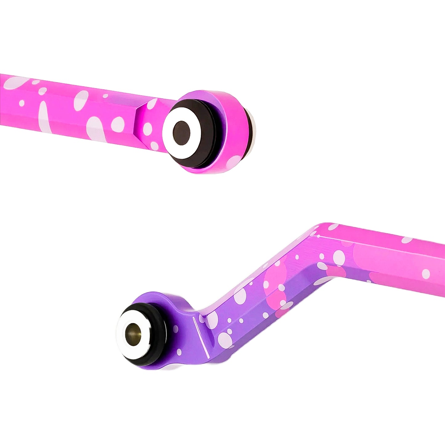 TCRC Splash Anodizing Aluminum High Clearance Chassis Suspension Links Rod Linkage Set with Carbon Fiber shock absorber extension bracket(4) for Axial AX24 XC-1(Wheelbase extended by 150mm)