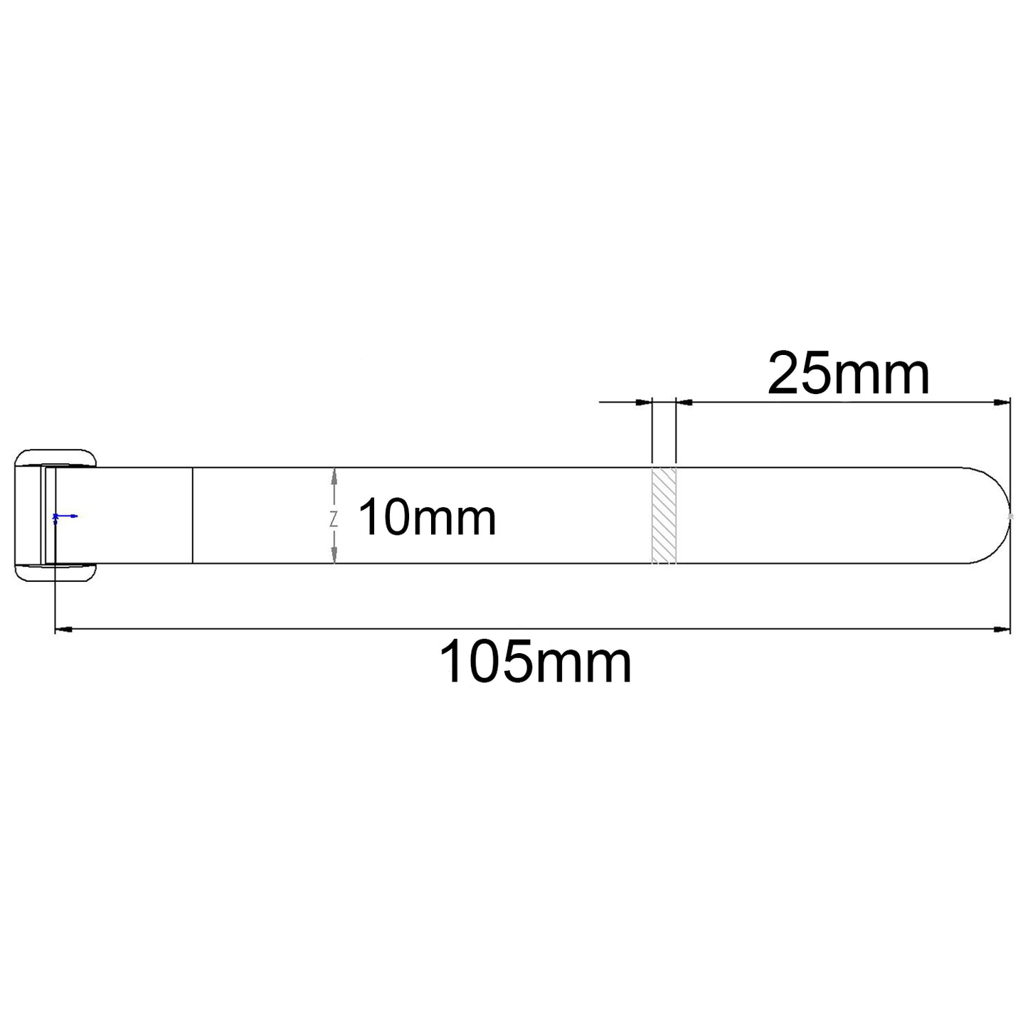 TCRC 10PCS 10x105mm Nylon RC Battery Straps Reusable Cable Straps Adjustable Cinch Straps for 1/24 1/30 1/32 RC Crawler Car Lipo Battery