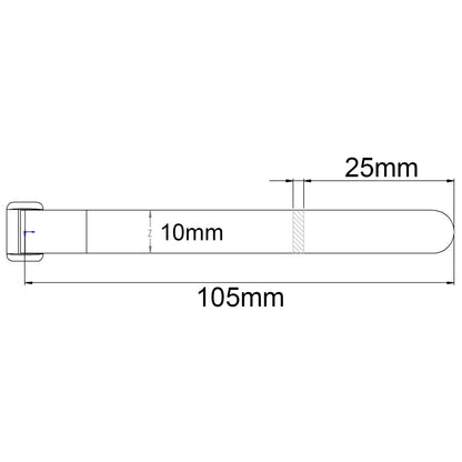TCRC 10PCS 10x105mm Nylon RC Battery Straps Reusable Cable Straps Adjustable Cinch Straps for 1/24 1/30 1/32 RC Crawler Car Lipo Battery