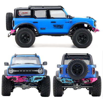 TCRC Aluminum Front and Rear Bumpers Set for 1/18 TRX4M Bronco
