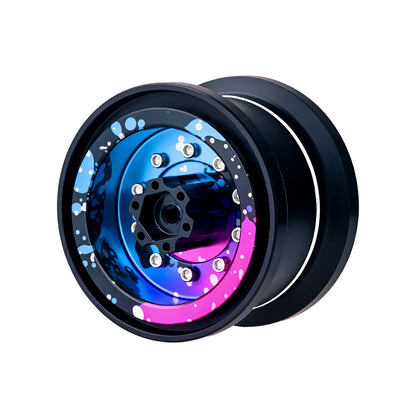 TCRC 4PCS Aluminum TRX4MT Beadlock Wheels Hubs for TRX-4MT F-150 K10 1/18 Scale Monster Truck