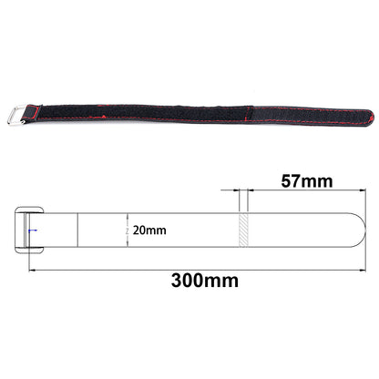 TCRC 2PCS 20x300MM Non-Slip RC Battery Straps Reusable Cable Straps Adjustable Cinch Straps