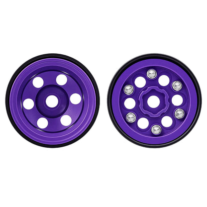 TCRC Deep Dish Aluminum 0.7” Beadlock Wheels Hubs for 1/30 Axial SCX30 1/32 Redcat Ascent-32