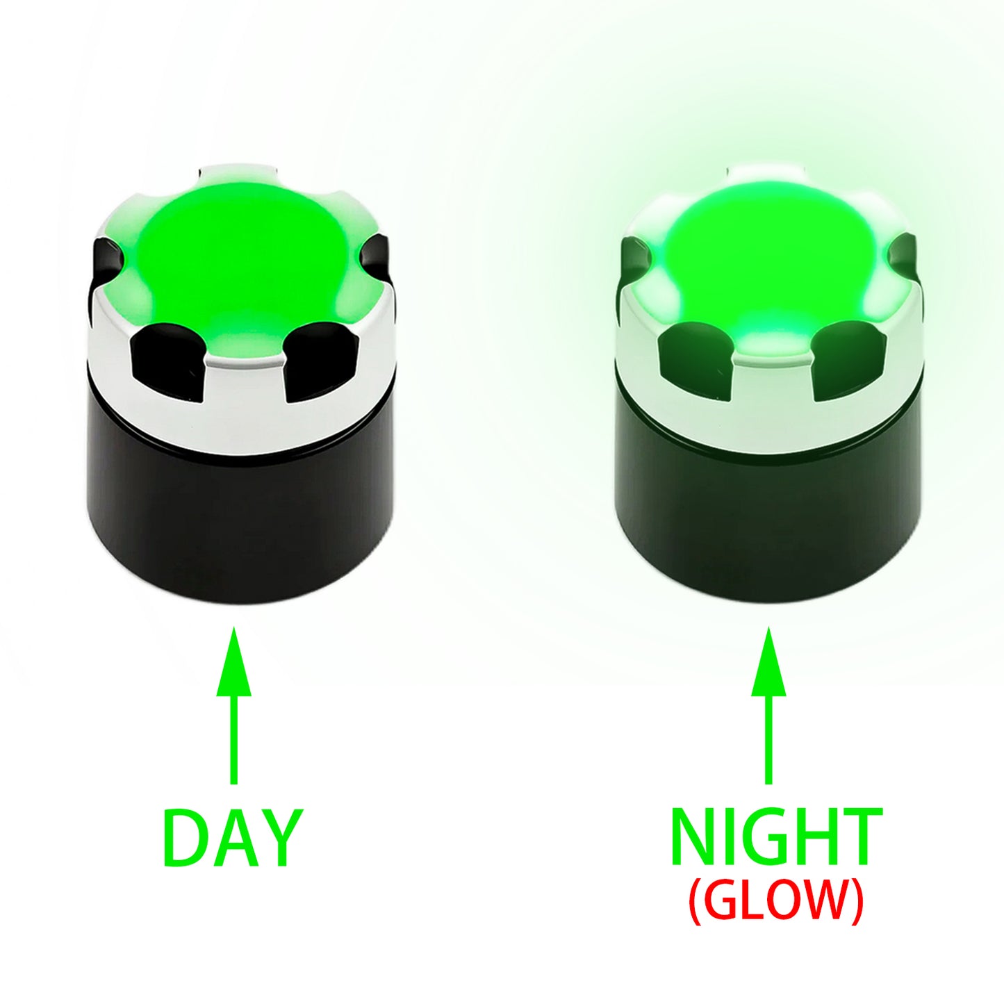 TCRC 4PCS Night Glow Color Fluorescent Green/Yellow Aluminum M4 Nut Wheel Rim Center Cap Manual Locking Hubs