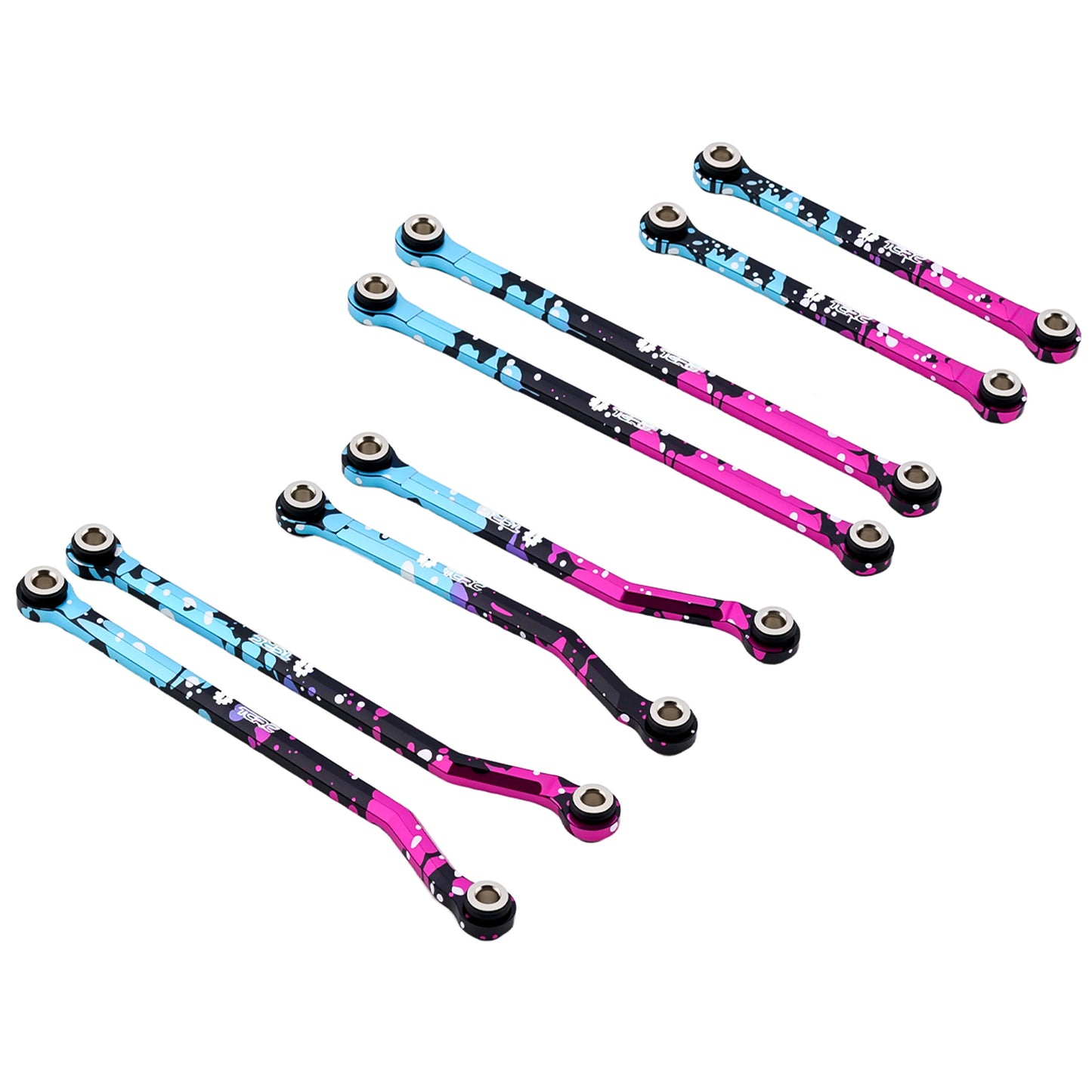 TCRC Splash Anodizing Aluminum High Clearance Chassis Links Set for 1/18 TRX4M Defender Bronco