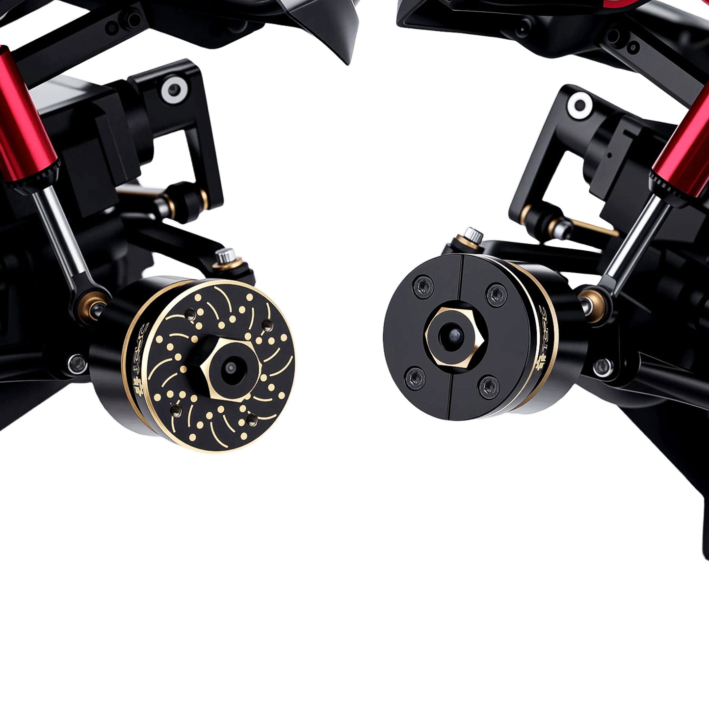 TCRC 4PCS Brass Wheel Weights Extended 5mm Wheel hubs Hex Adapter 56g/set for 1/24 Axial SCX24 AX24 XC-1 RC Crawler Car