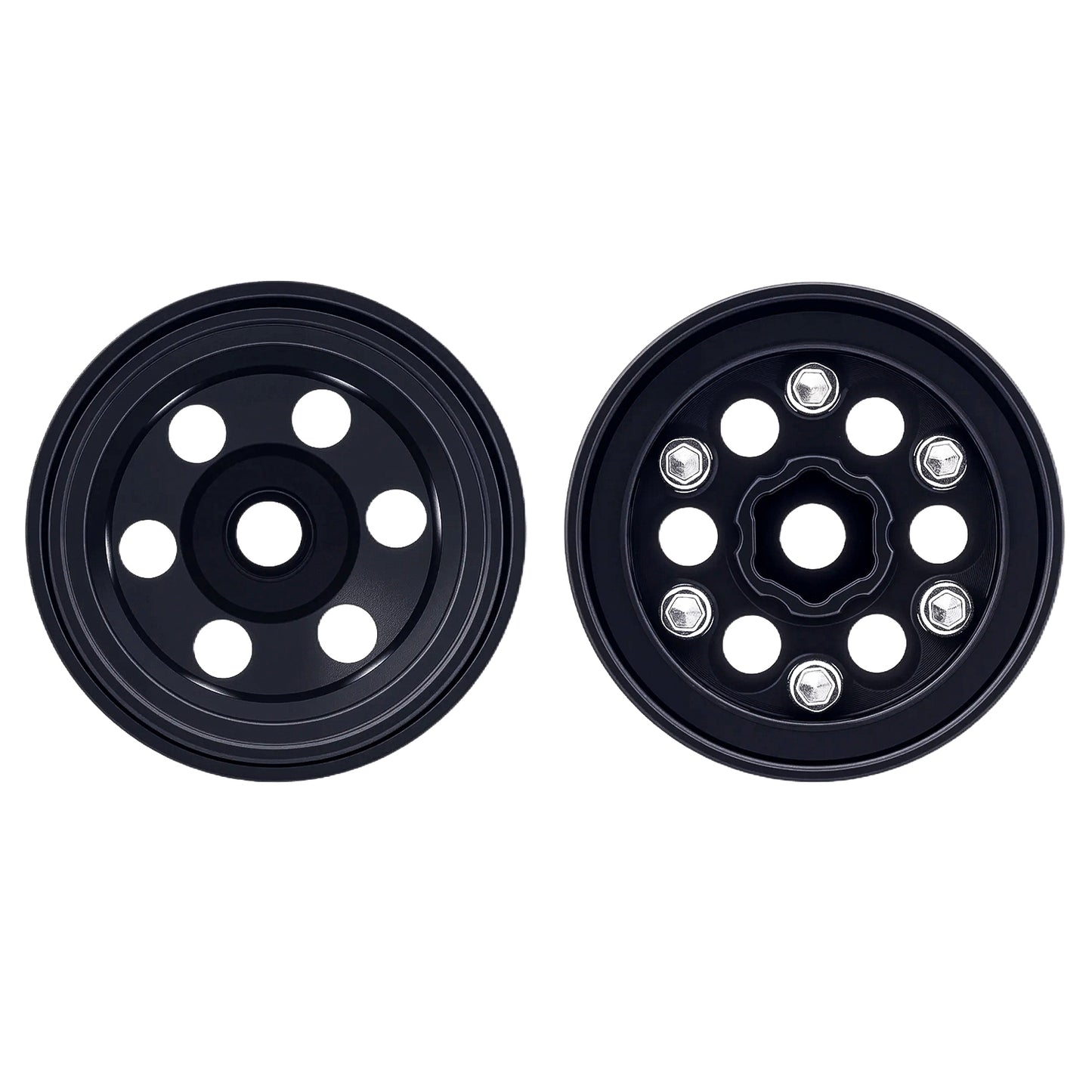 TCRC Deep Dish Aluminum 0.7” Beadlock Wheels Hubs for 1/30 Axial SCX30 1/32 Redcat Ascent-32