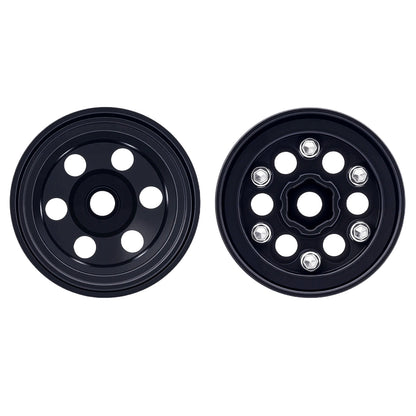 TCRC Deep Dish Aluminum 0.7” Beadlock Wheels Hubs for 1/30 Axial SCX30 1/32 Redcat Ascent-32
