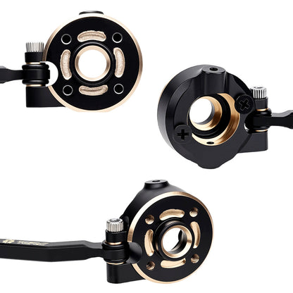 TCRC Brass Front Steering Knuckles w/ Adjustable Steering Block Weights&Steering link 19g/set for Redcat Ascent-32 1/32 RC Crawler Car