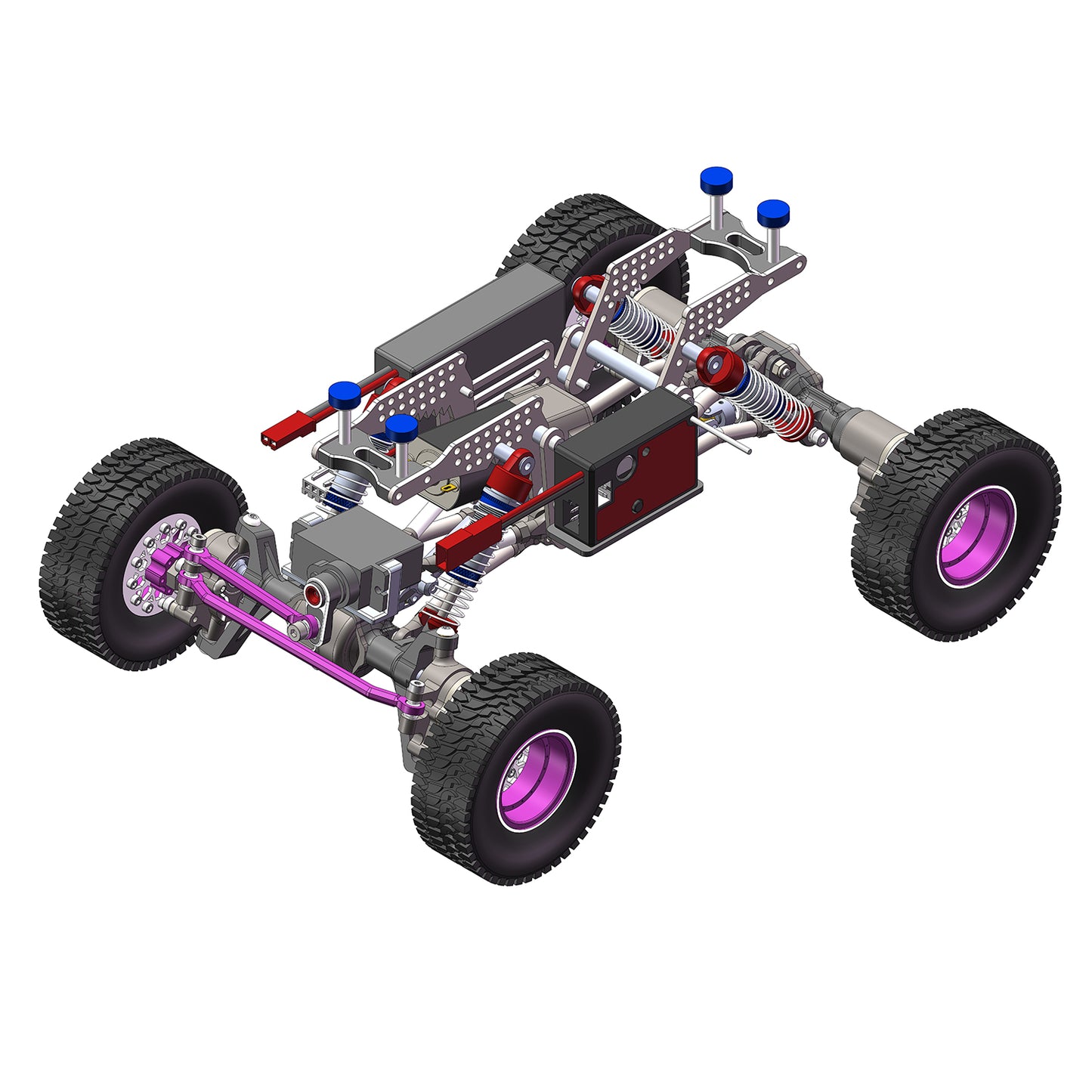 TCRC GR5 Titanium LCG Chassis Kit Frame Rail for Redcat Ascent-18