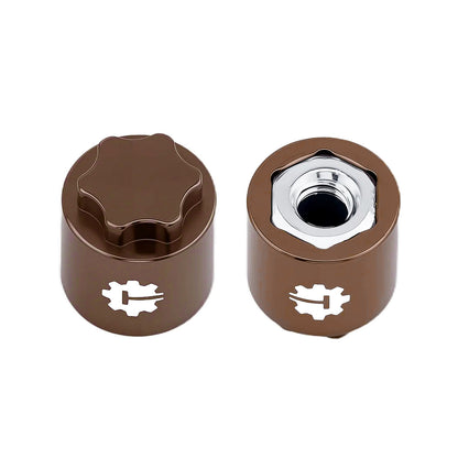 TCRC 4PCS Aluminum M4 Nut Wheel Rim Center Cap Manual Locking Hubs
