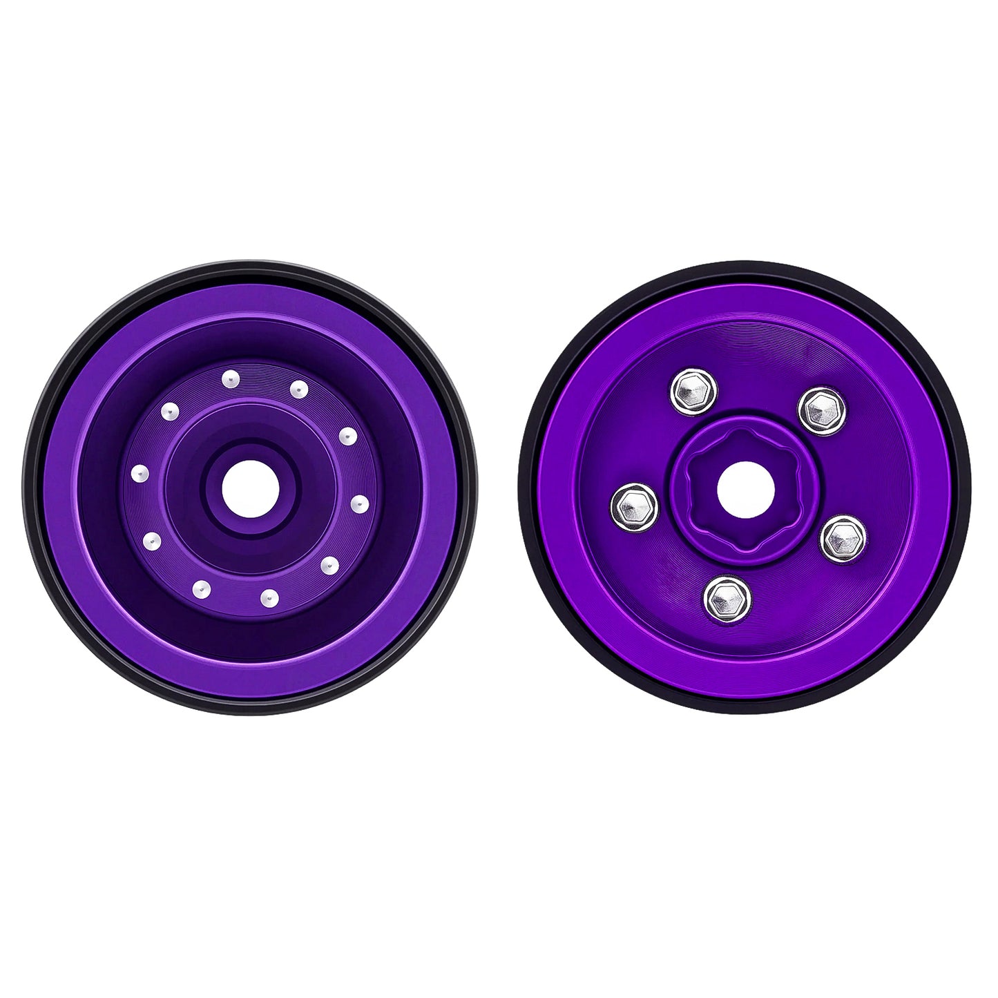 TCRC Deep Dish Aluminum 0.7inch Beadlock Wheels Hubs for 1/30 Axial SCX30 1/32 Redcat Ascent-32