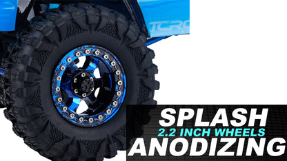TCRC 4PCS Splash Anodizing Aluminum 2.2 Inch High Mass RC Beadlock Wheels Hubs