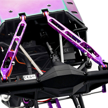 TCRC 2PCS Splash Anodizing Aluminum Rear Lower Suspension Linkage Trailing Arm Tie Rod for Axial 1/8 AXP8 Gilamon Trail Buggy