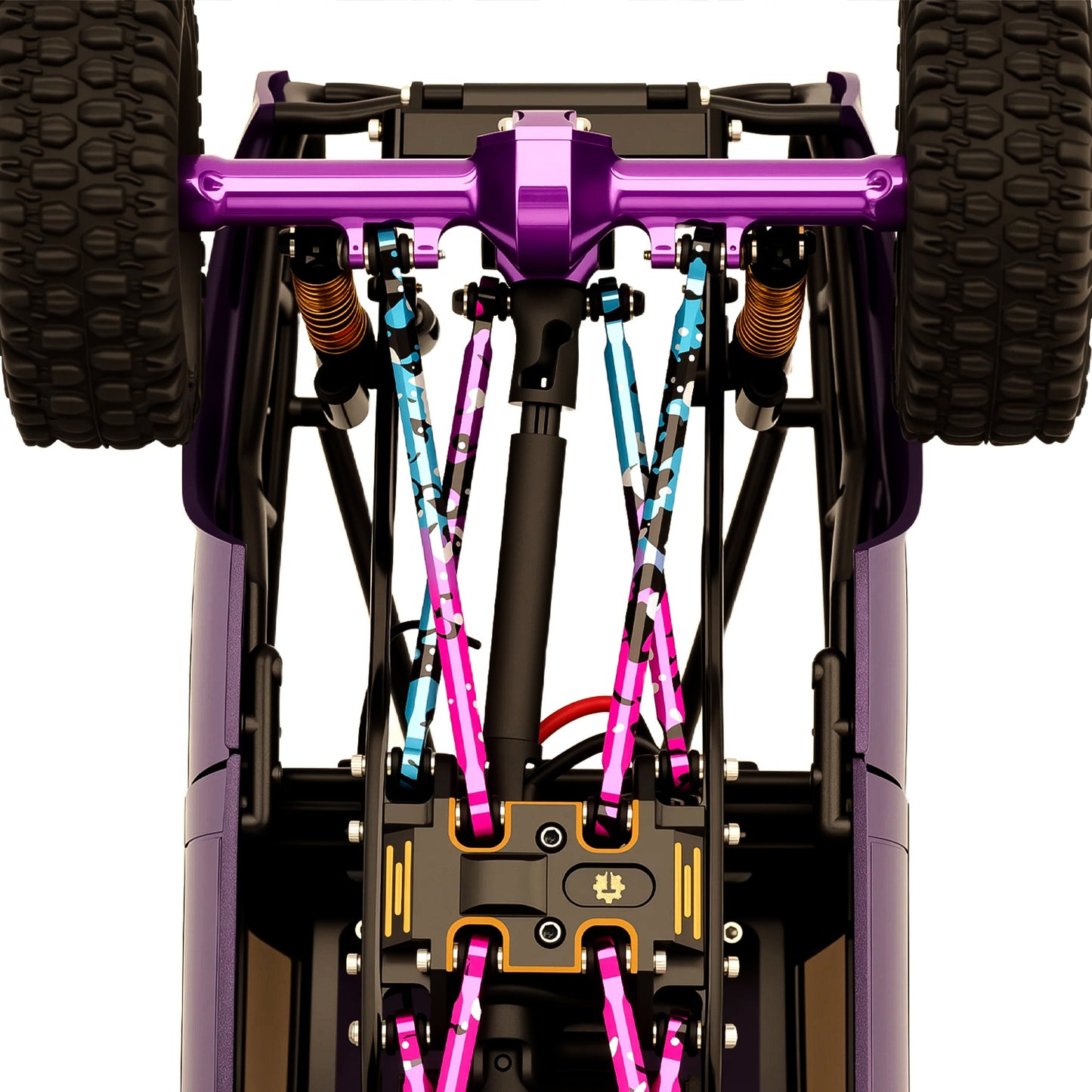 TCRC Splash Anodizing Aluminum High Clearance Chassis Links Set for 1/24 RC Crawler Car