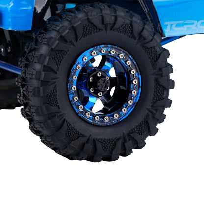 TCRC 4PCS Splash Anodizing Aluminum 2.2 Inch High Mass RC Beadlock Wheels Hubs