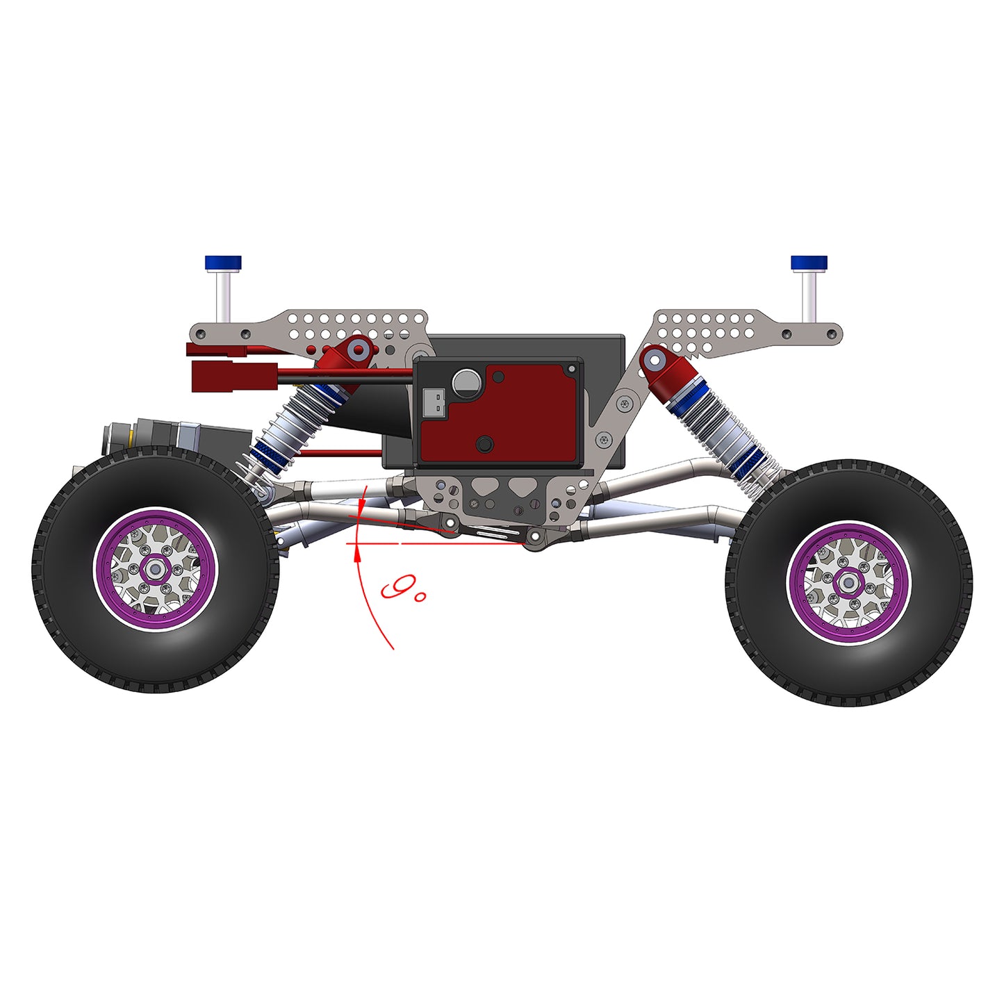 TCRC GR5 Titanium LCG Chassis Kit Frame Rail for Redcat Ascent-18