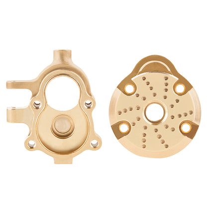 TCRC Brass Front Steering Knuckles Outer Portal Cover+Inner Portal Cover Housing 33g/Pair Weights for Redcat Ascent-18