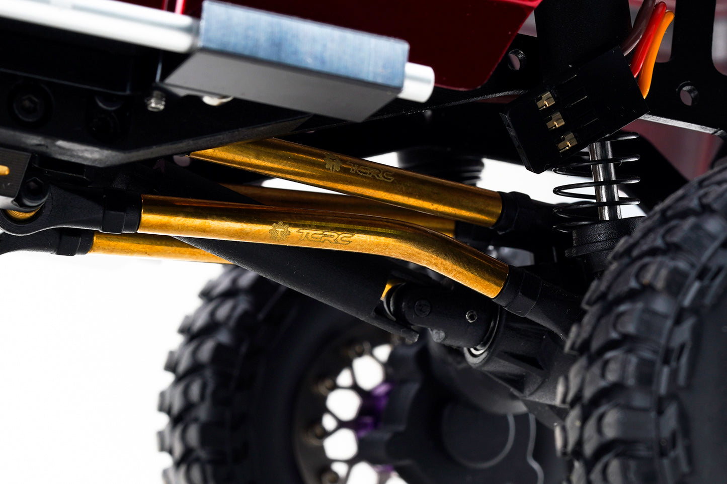 TCRC 10PCS Brass High Clearance Chassis Links and Steering Links set for Redcat Ascent-18