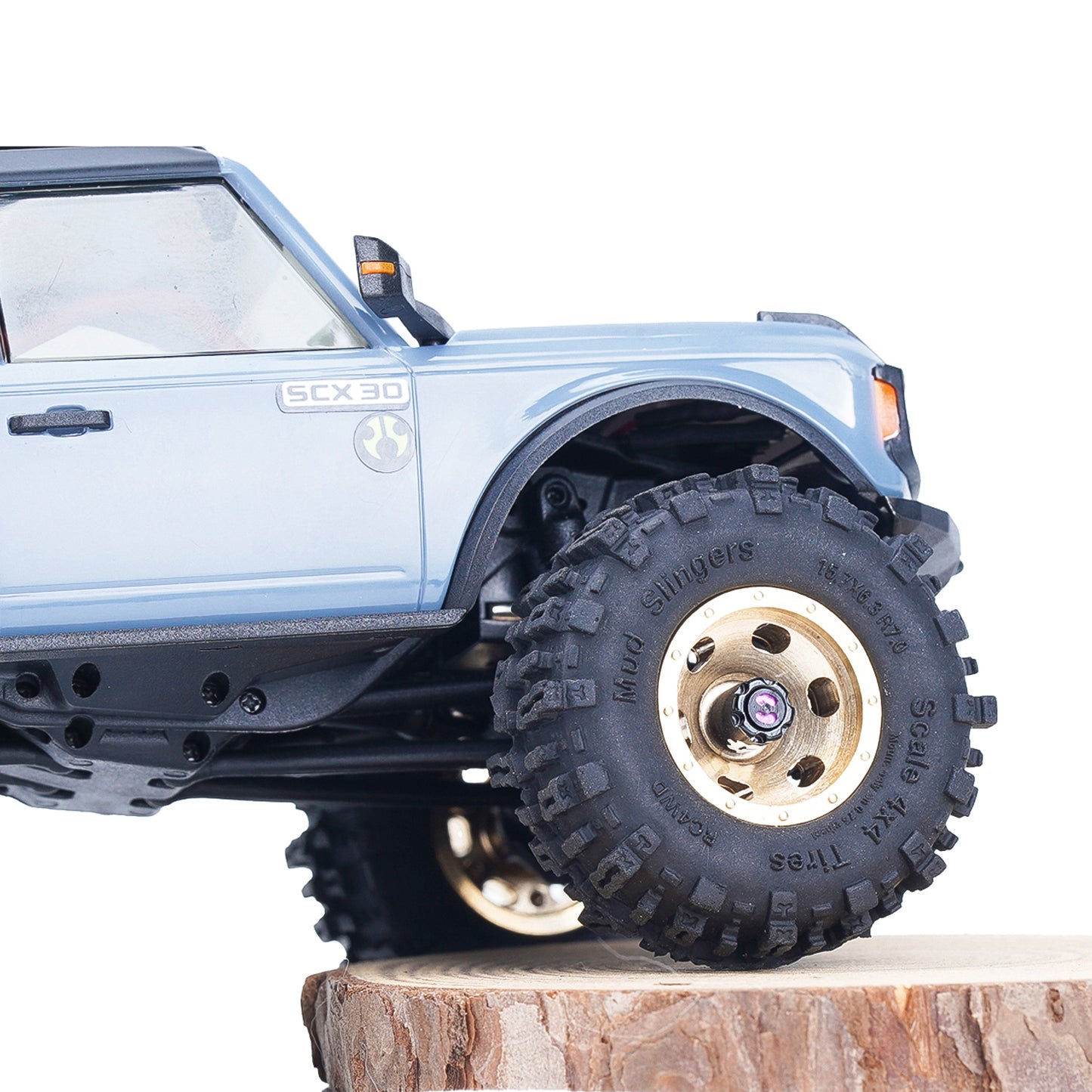 TCRC Deep Dish Brass 0.7inch Beadlock Wheels Hubs for 1/30 Axial SCX30