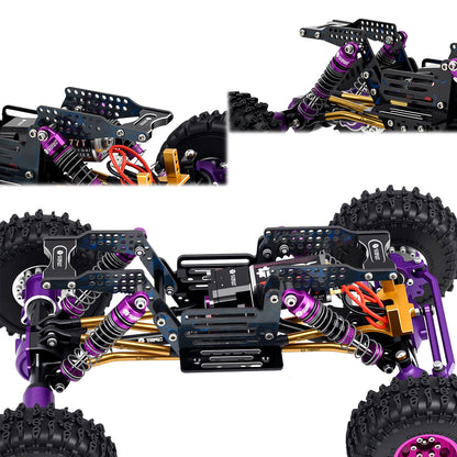 Blue Forged Carbon Fiber LCG Chassis Kit High Gloss Frame Rail for Redcat Ascent-18