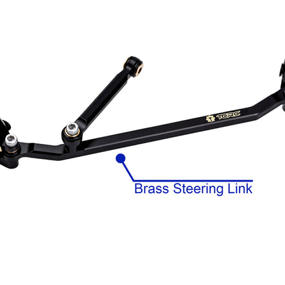 TCRC Brass Front Steering Knuckles w/ Adjustable Steering Block Weights&Steering link 19g/set for Redcat Ascent-32 1/32 RC Crawler Car