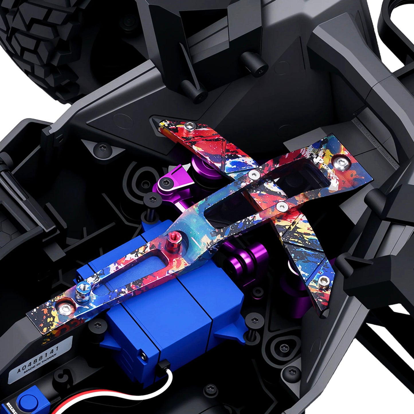 TCRC Splash Anodizing Aluminum Front Chassis Brace for 1/8 Traxxas Maxx Slash
