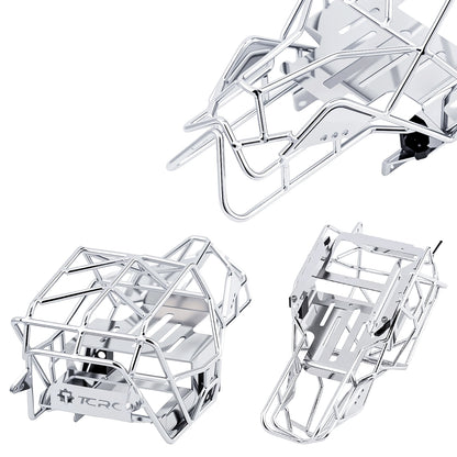 CRC Metal Roll Cage Body Shell with Aluminum LED Lamp Holder for 1/18 TRX4M Defender Bronco Crawler Truck