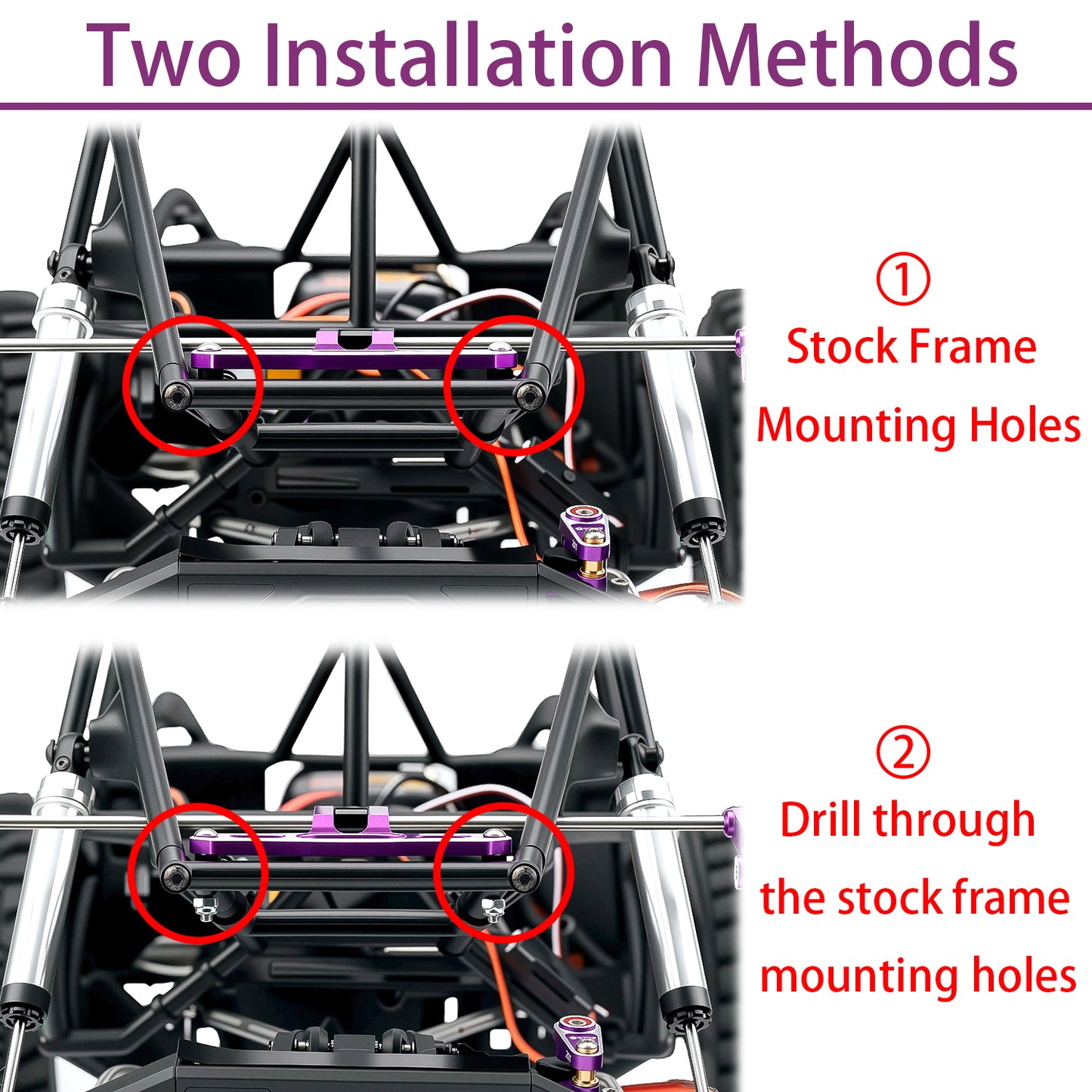 TCRC Aluminum Rear Anti-Sway Bar Swaybar Set for Axial 1/8 AXP8 Gilamon Trail Buggy