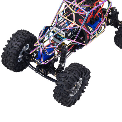 CRC Metal Roll Cage Body Shell with Aluminum LED Lamp Holder for 1/18 TRX4M Defender Bronco Crawler Truck