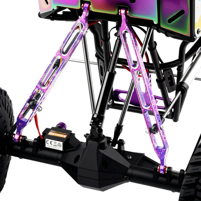 TCRC 2PCS Splash Anodizing Aluminum Rear Lower Suspension Linkage Trailing Arm Tie Rod for Axial 1/8 AXP8 Gilamon Trail Buggy
