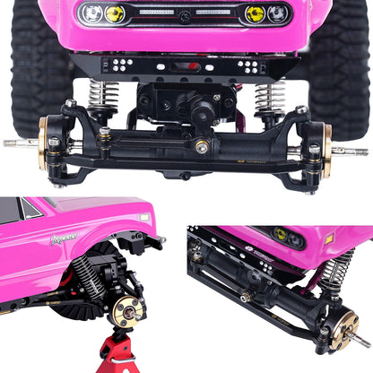 TCRC Brass Front Steering Knuckles w/ Adjustable Steering Block Weights&Steering link 19g/set for Redcat Ascent-32 1/32 RC Crawler Car
