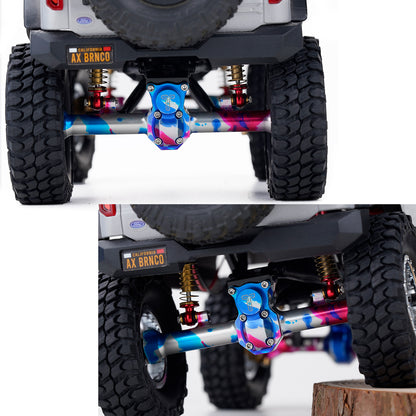 TCRC Aluminum Front Rear Axle Housing with Diff Covers Set for Axial SCX24 Deadbolt C10 90081