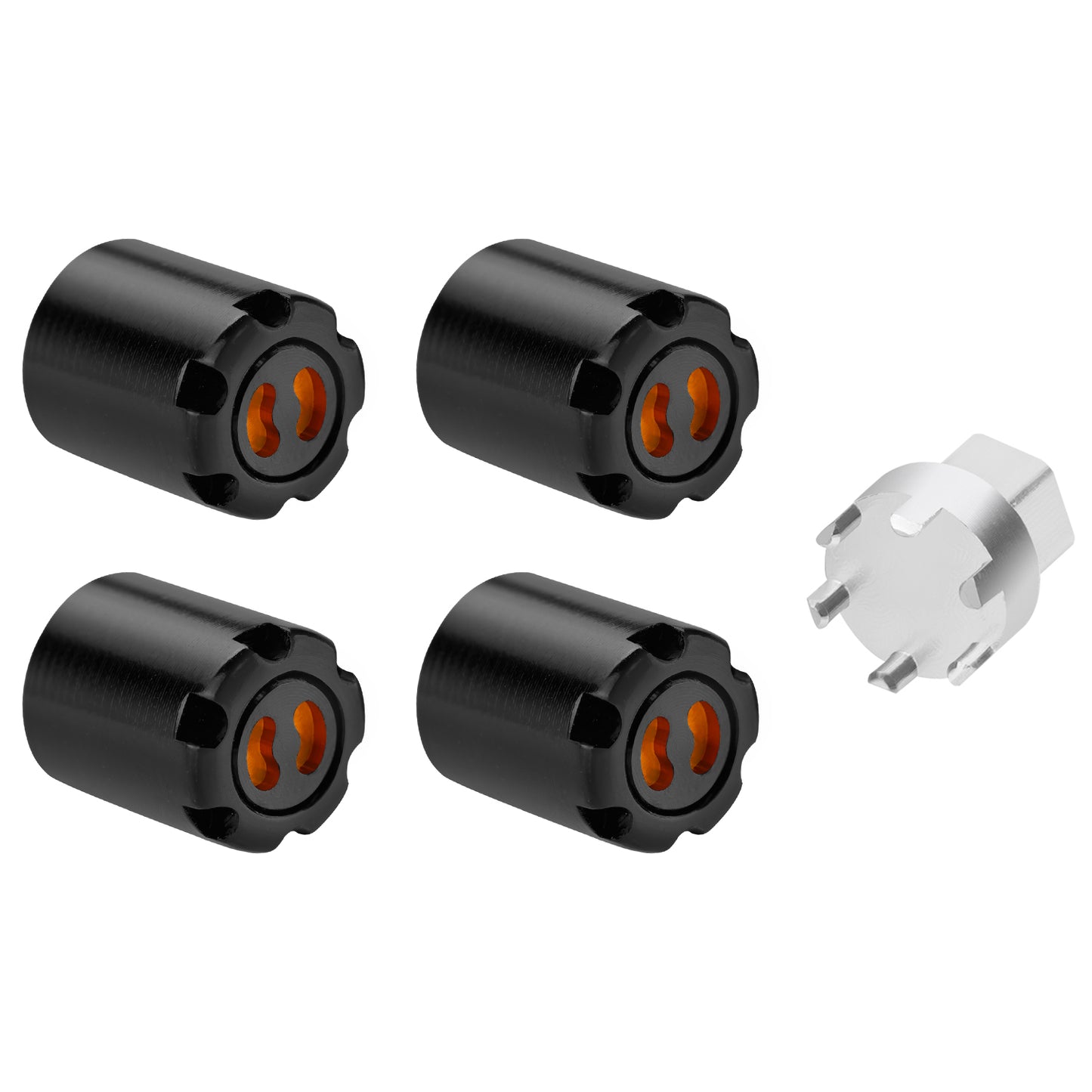 TCRC Aluminum M2 Wheels Center Caps Lock Nuts
