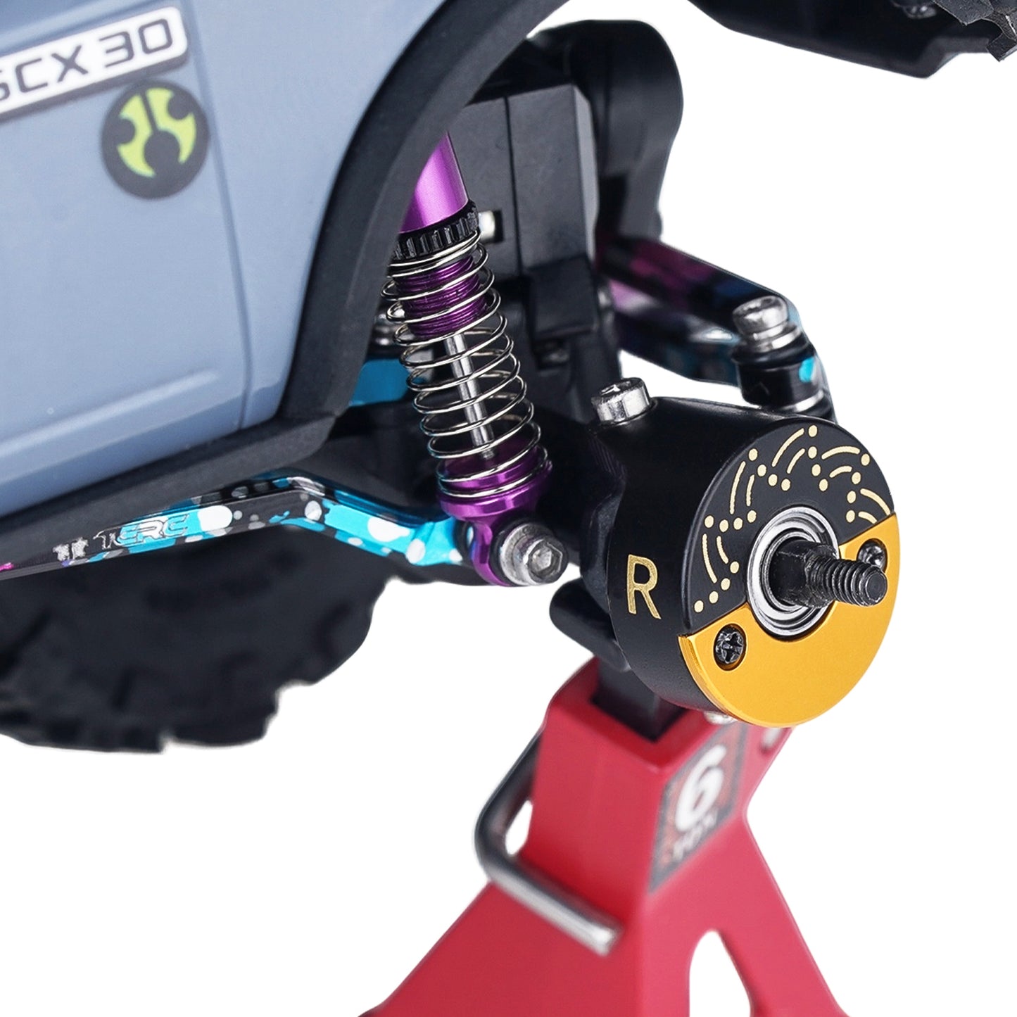 TCRC Brass Front Steering Knuckles w/ Adjustable Tungsten Slugs,14g/pair for Axial SCX30 1/30 RC Crawler Car Upgrades