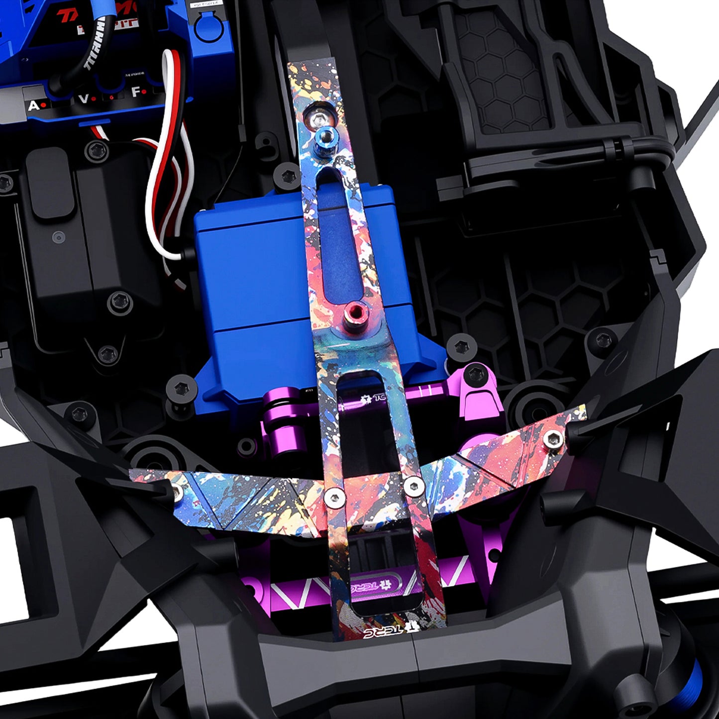 TCRC Splash Anodizing Aluminum Front Chassis Brace for 1/8 Traxxas Maxx Slash