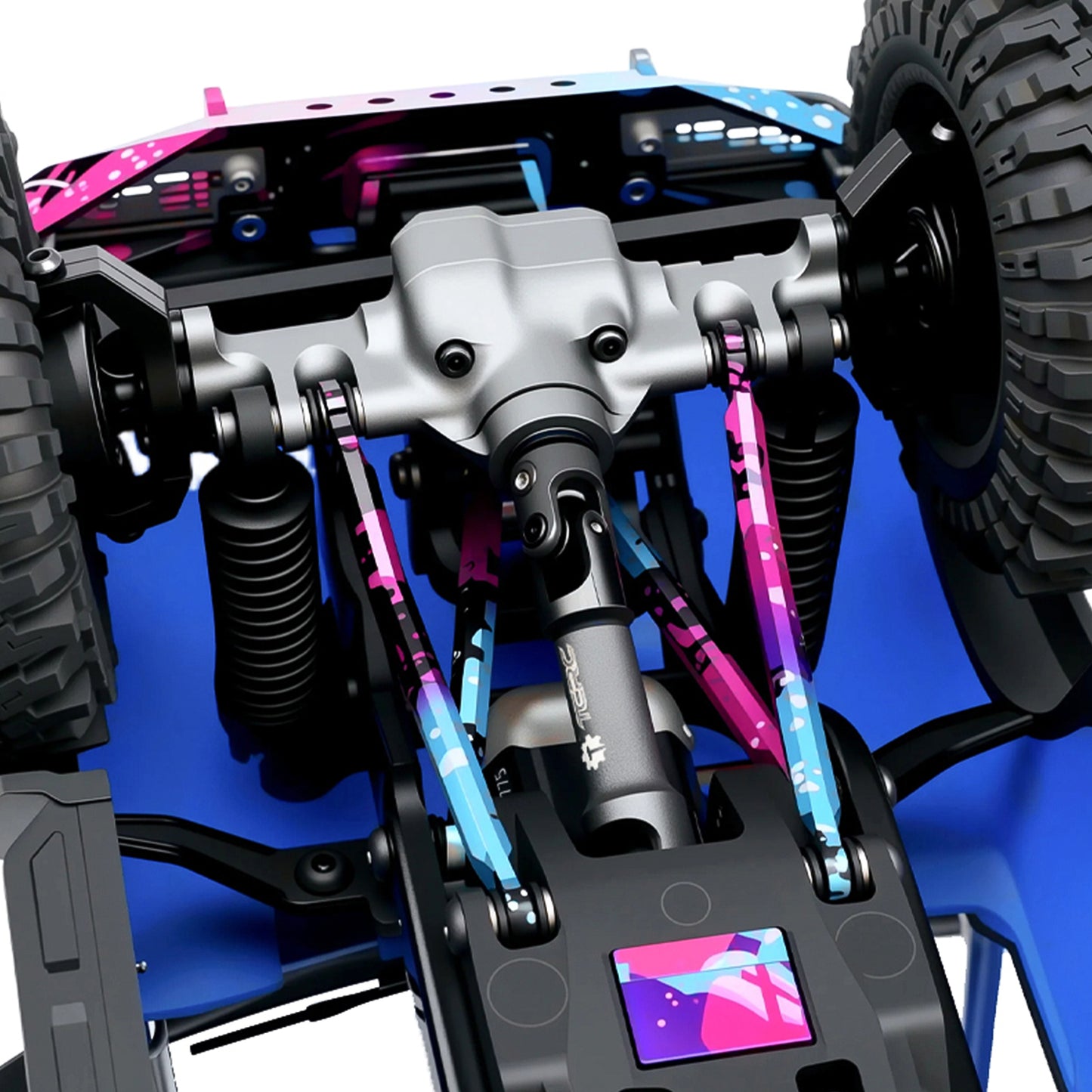 TCRC Splash Anodizing Aluminum High Clearance Chassis Links Set for 1/18 TRX4M Defender Bronco