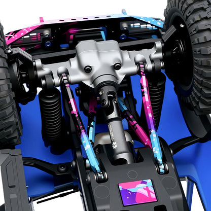 TCRC Splash Anodizing Aluminum High Clearance Chassis Links Set for 1/18 TRX4M Defender Bronco