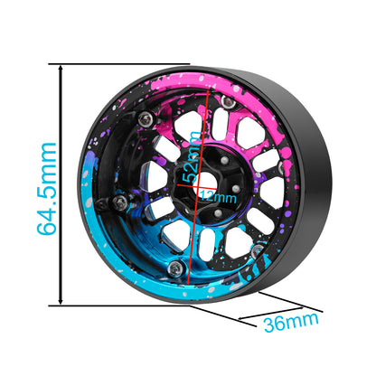TCRC Splash Anodizing Aluminum 2.2 Inch Beadlock Wheel Hubs