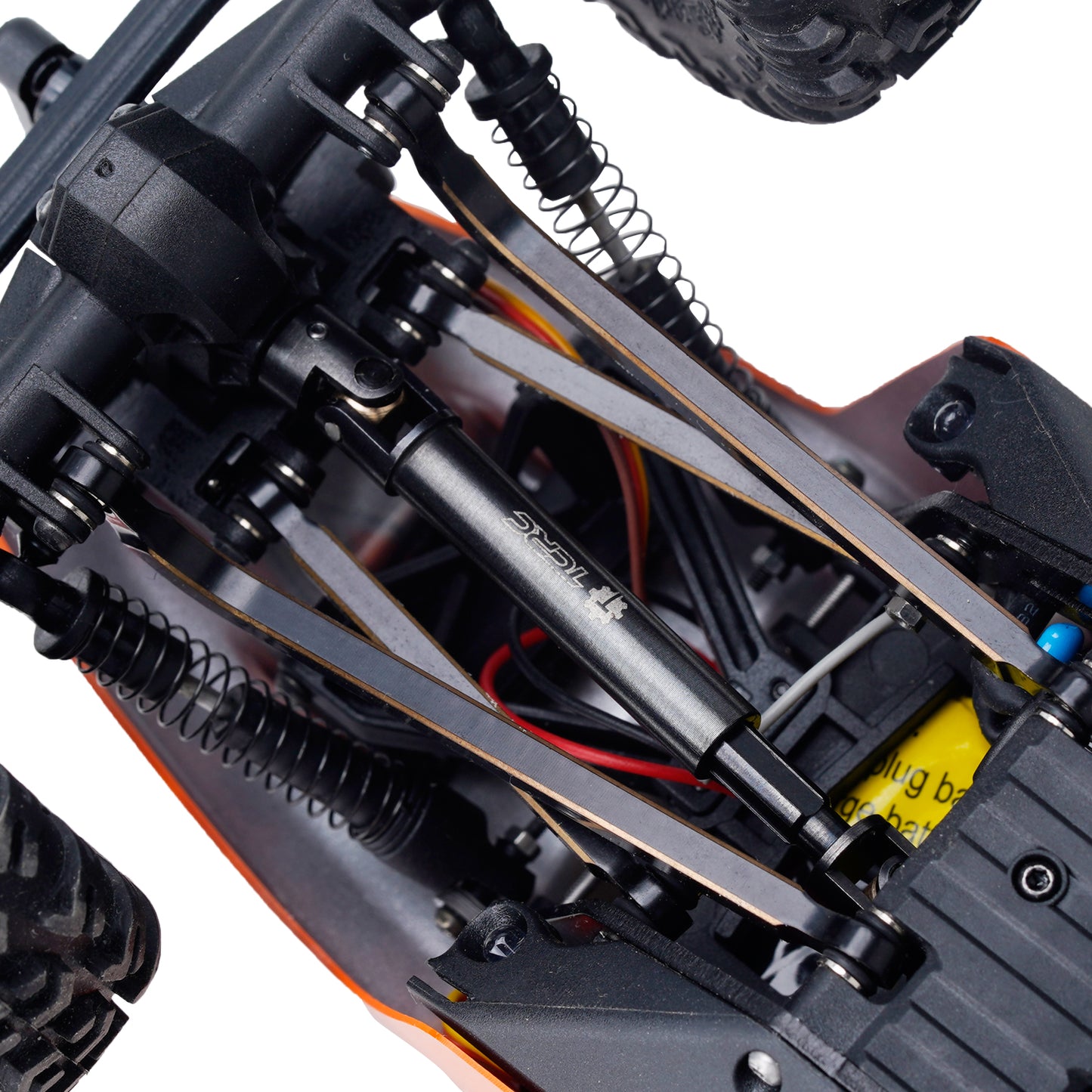 TCRC 2PCS Hard Alloy Steel 4140 Chromoly Drive Shafts with D Shaped Hole for Axial AX24 XC-1 (Match Upgraded Extended Chassis Suspension Links)
