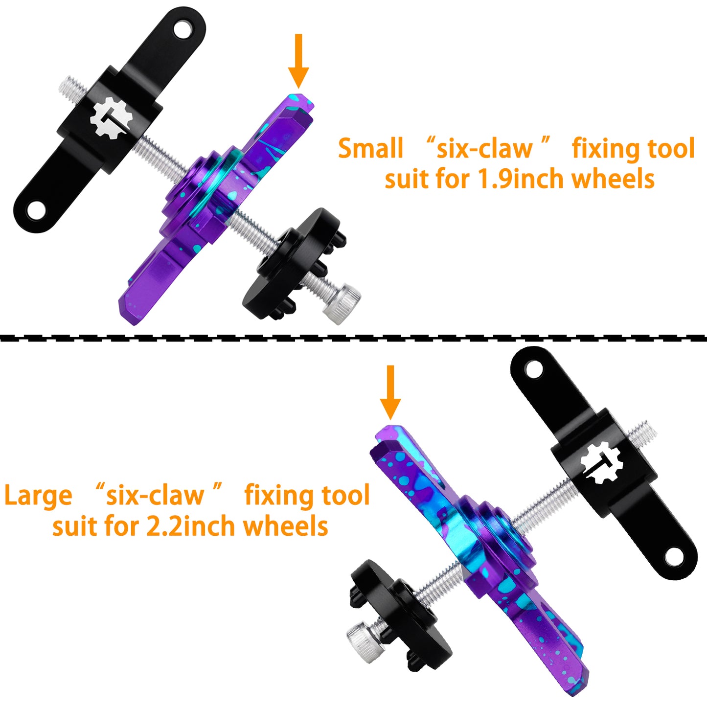 TCRC Aluminum 1.9 2.2 Inch Wheel Hubs Tires Installation Removal Tool Assembly
