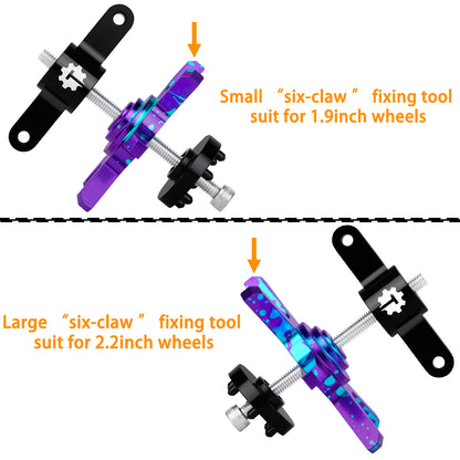 TCRC Aluminum 1.9 2.2 Inch Wheel Hubs Tires Installation Removal Tool Assembly